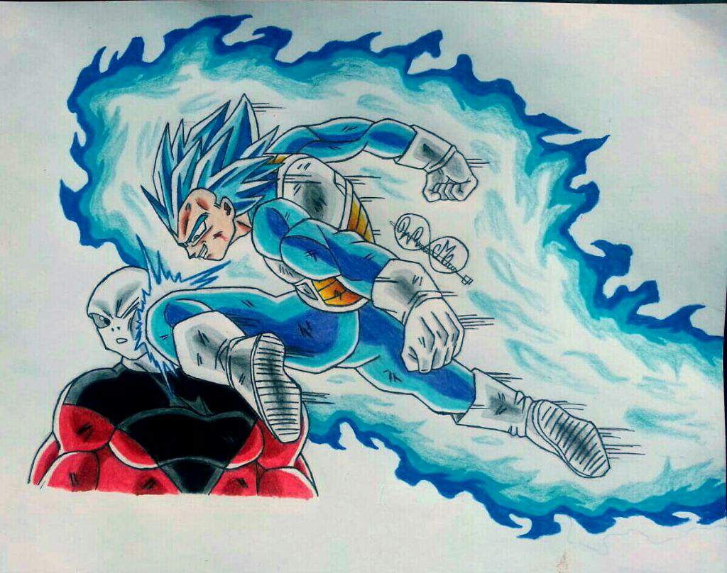 Drawing Vegeta SSBE vs Jiren | DragonBallZ Amino