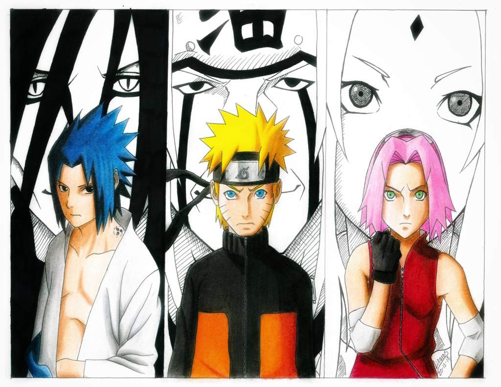 LOS 3 LEGENDARIOS SANNIN Y EL EQUIPO #7 | Arte Anime Amino Amino