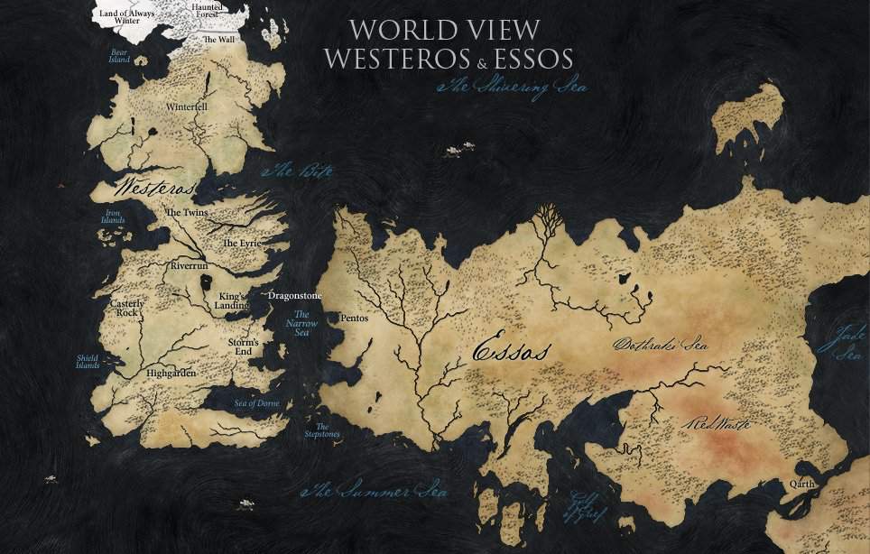 Mapa de Westeros e Essos Game Of Thrones BR Amino