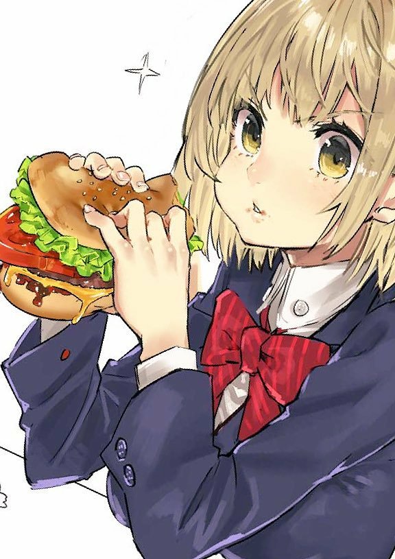 Anime girls eating burgers thread.