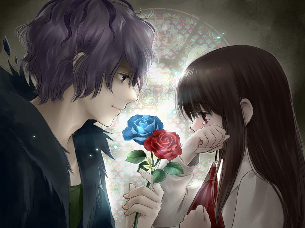 Anime girl and boy couple