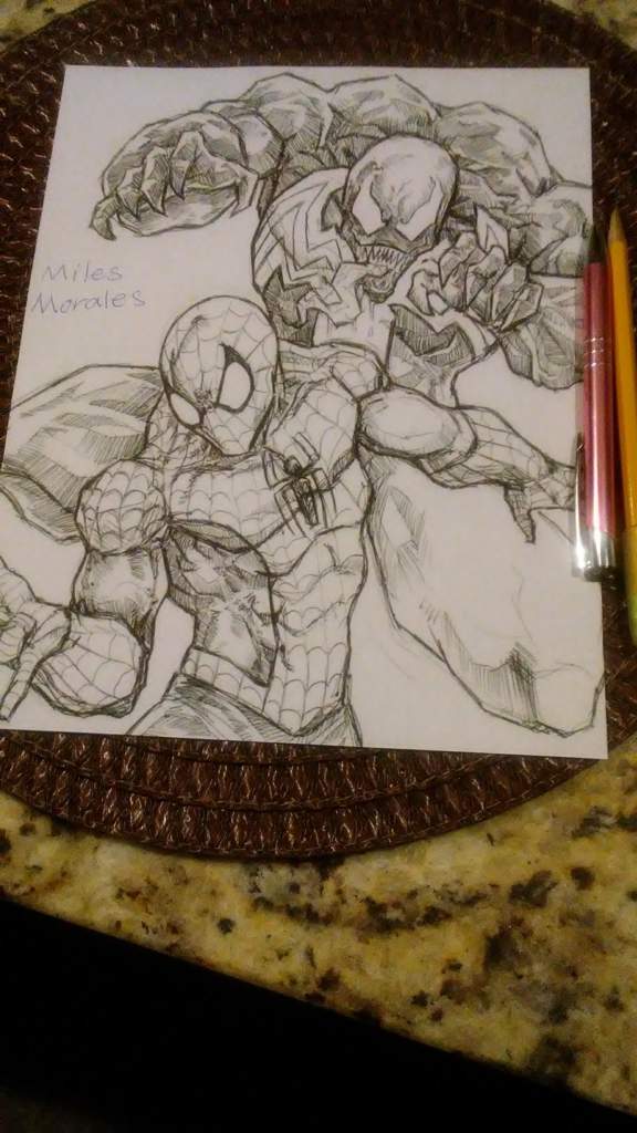 Featured image of post Sketch Spiderman Vs Venom Drawing Add detailing to the gum line then proceed to