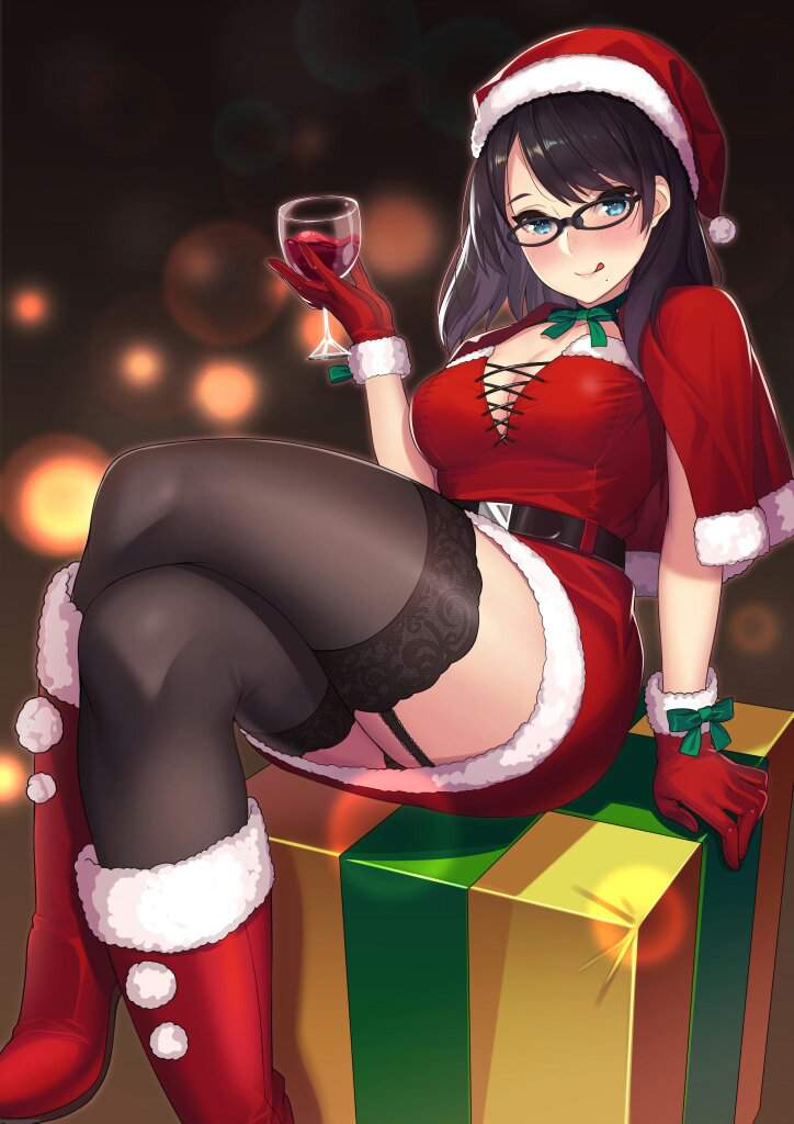 Christmas anime upskirt