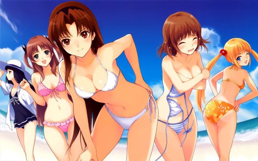 Anime women in bikinis
