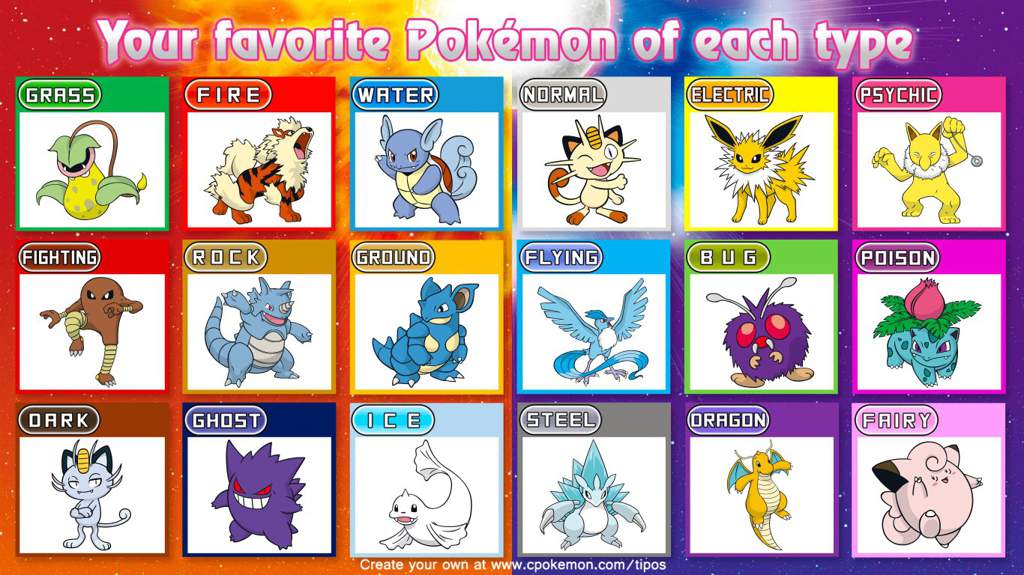 Favourite Pokemon Of Each Type Kanto Pokemon Amino