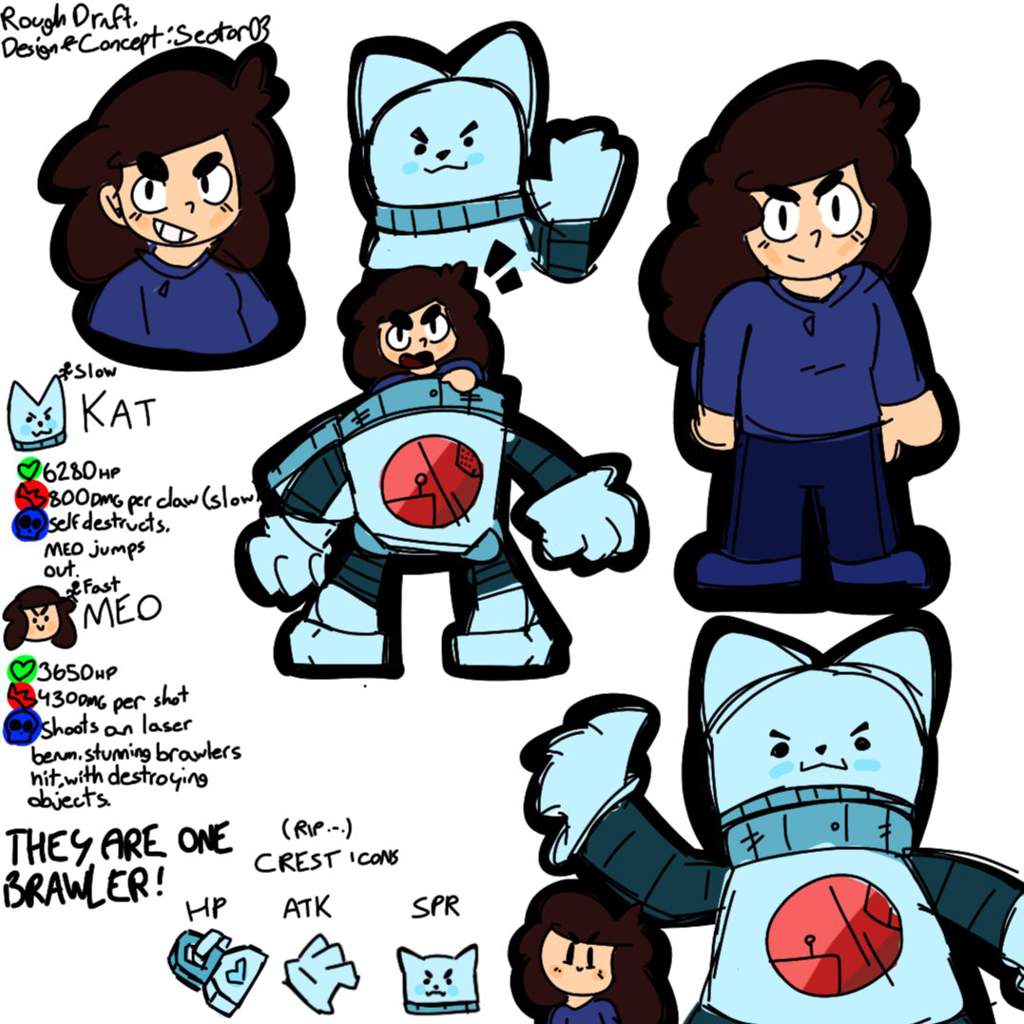 Brawler Concept: Kat & Meo! | Brawl Stars Amino