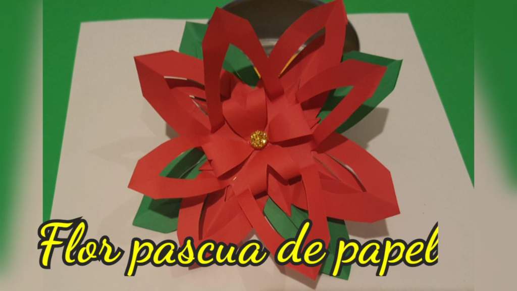 Flor Pascua de papel | Manualidades Amino