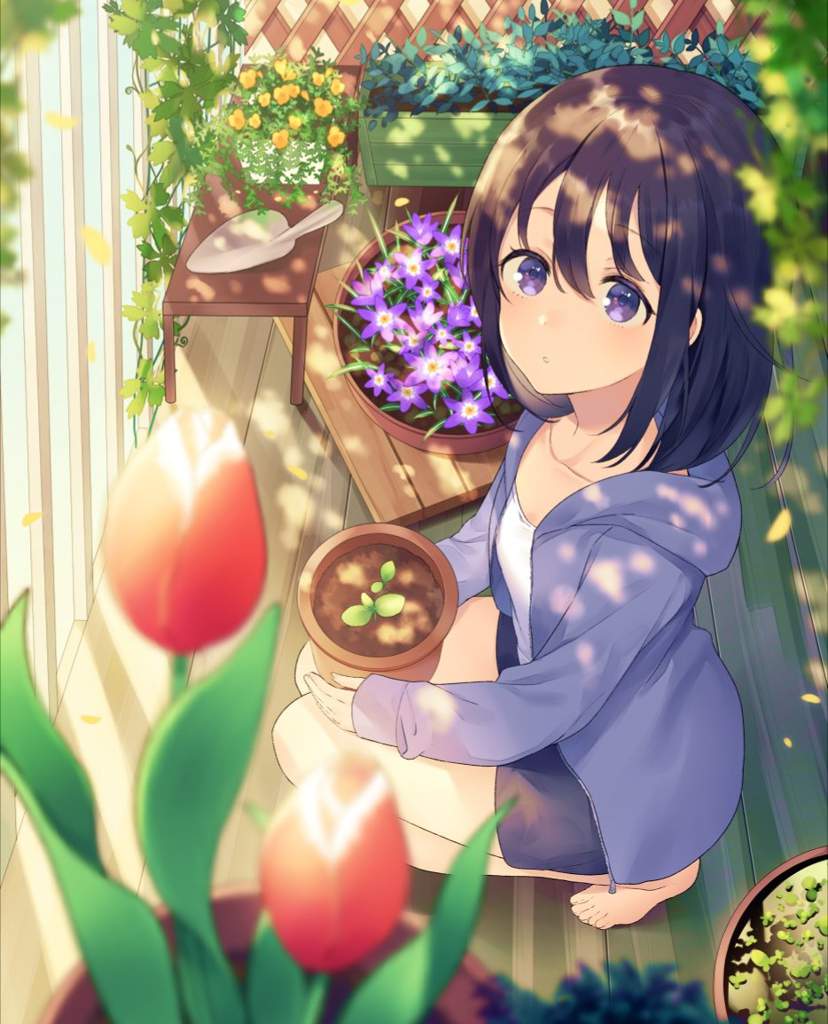 Anime Girls Flowers Anime Amino