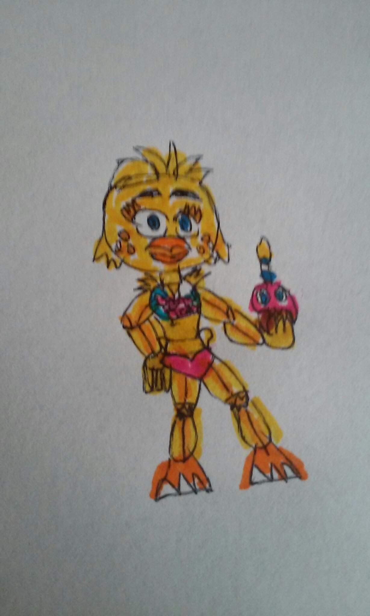 I drew advanced chica! | Five Nights At Freddy's Amino