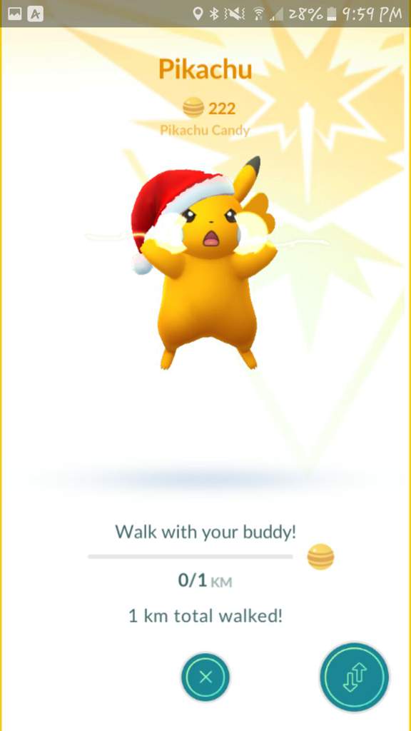pikachu santa hat pokemon go
