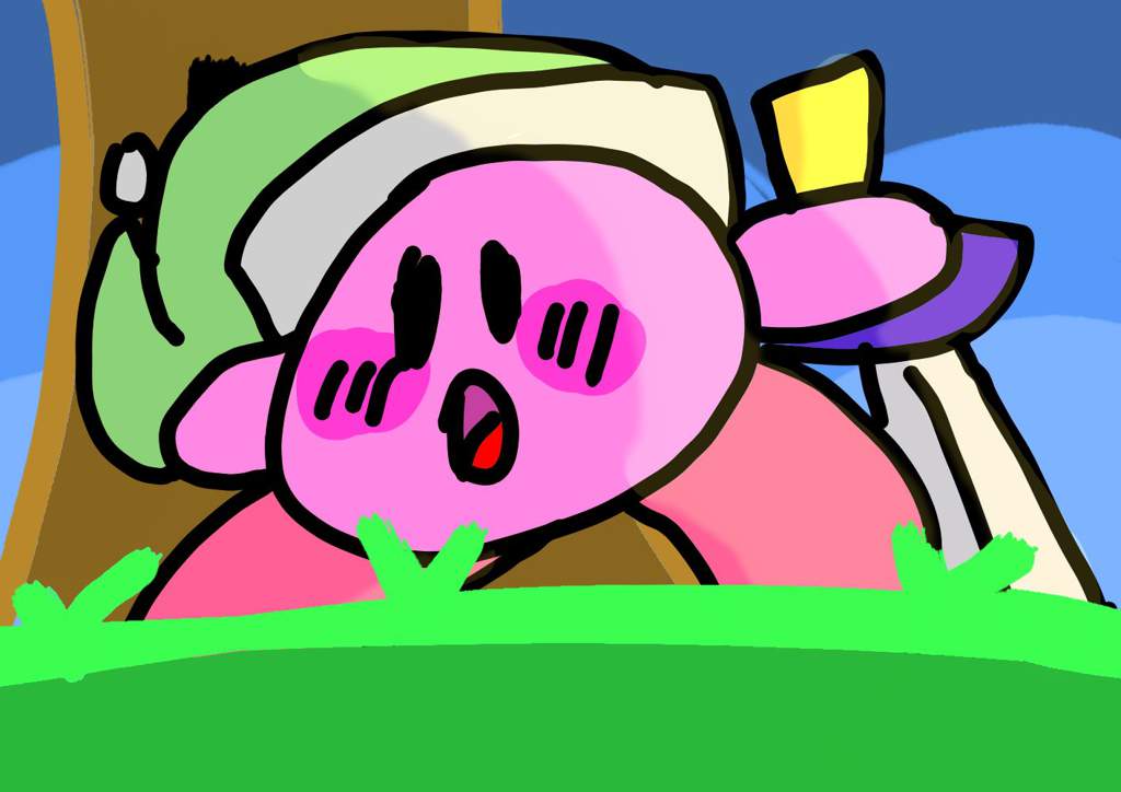 Mi primer dibujo para el amino de kirby! | Kirby en Español Amino