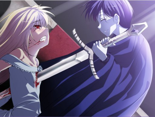 Anime vampire girl bite