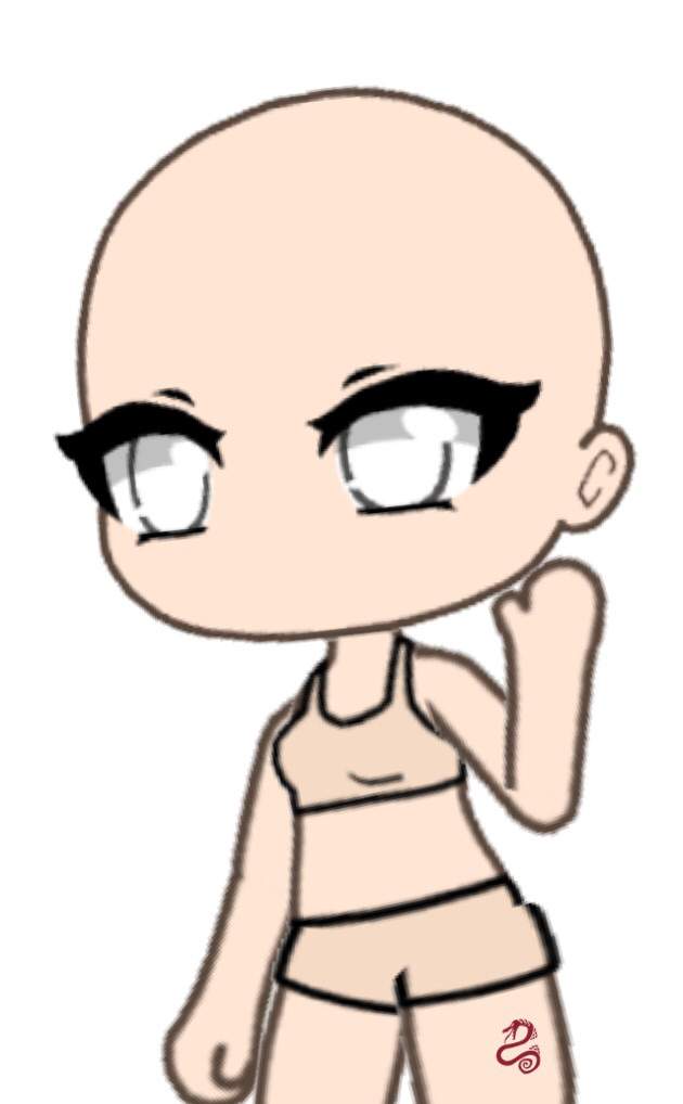 Gacha Life Body Base With Eyes And Hair - Unwanted Wallpaper