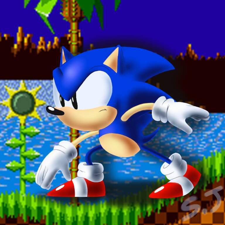 Classic Sonic Pose | Sonic Artist Central Amino