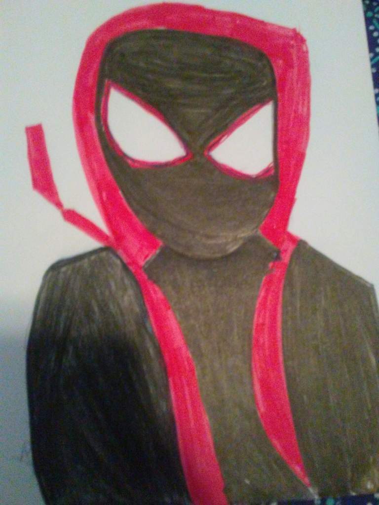 How To Draw Miles Morales Mask