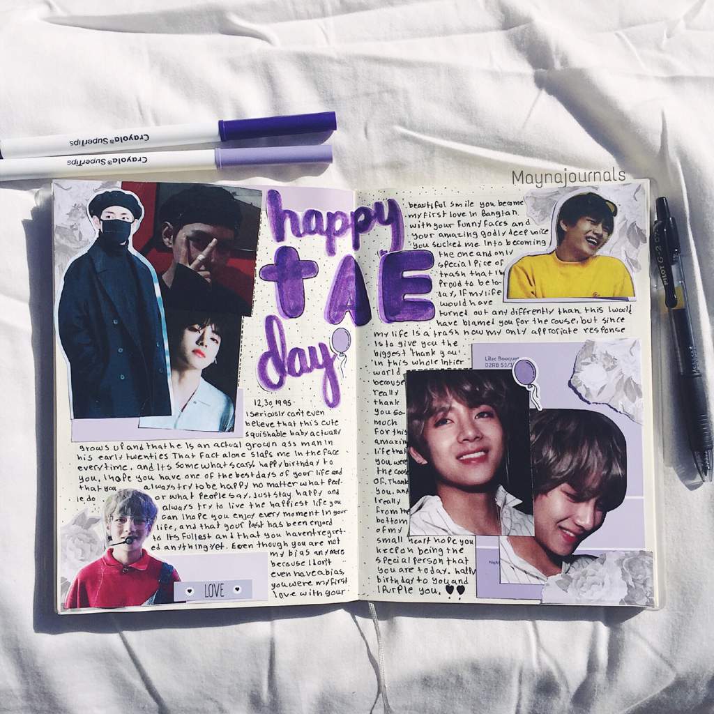 Happy taehyung day journal spread | ARMY's Amino