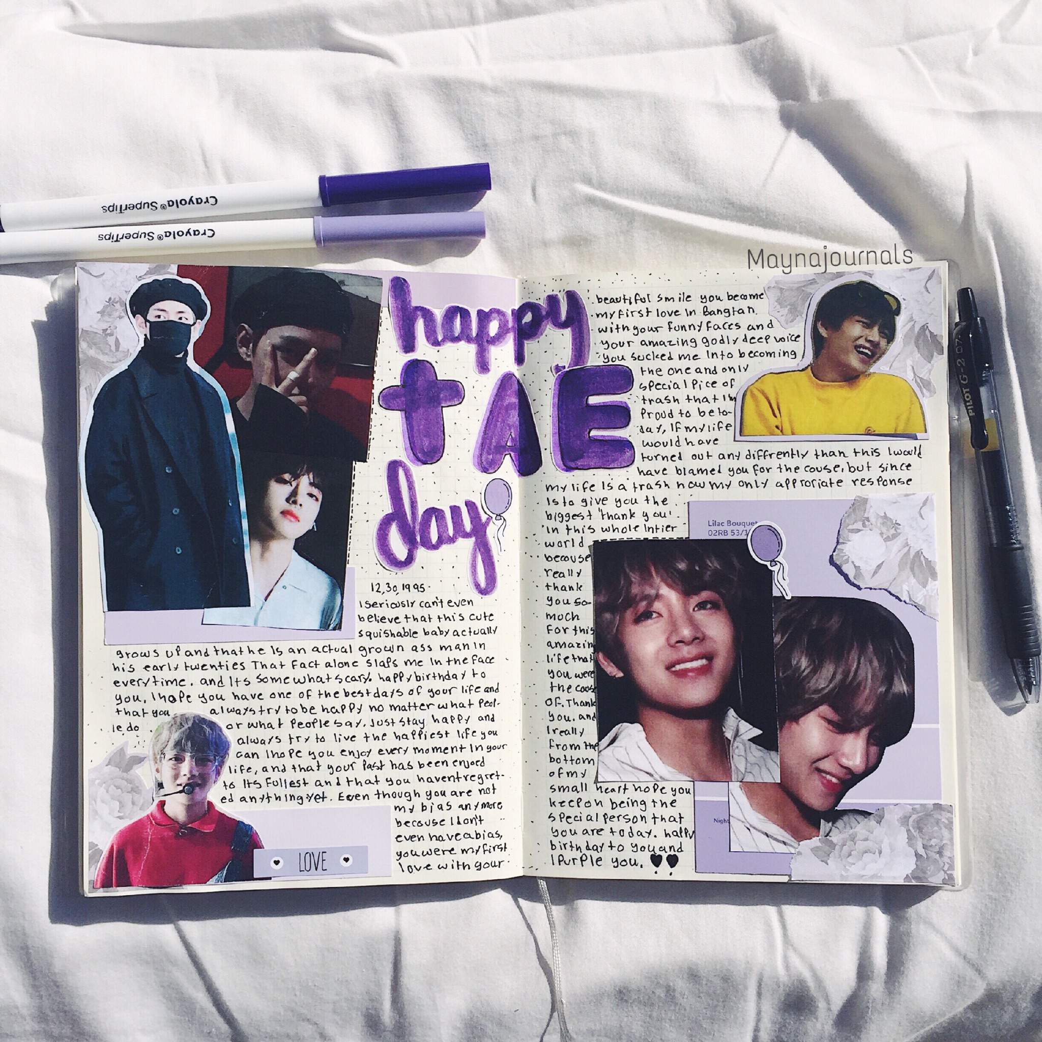 Happy taehyung day {journal spread} | ARMY's Amino