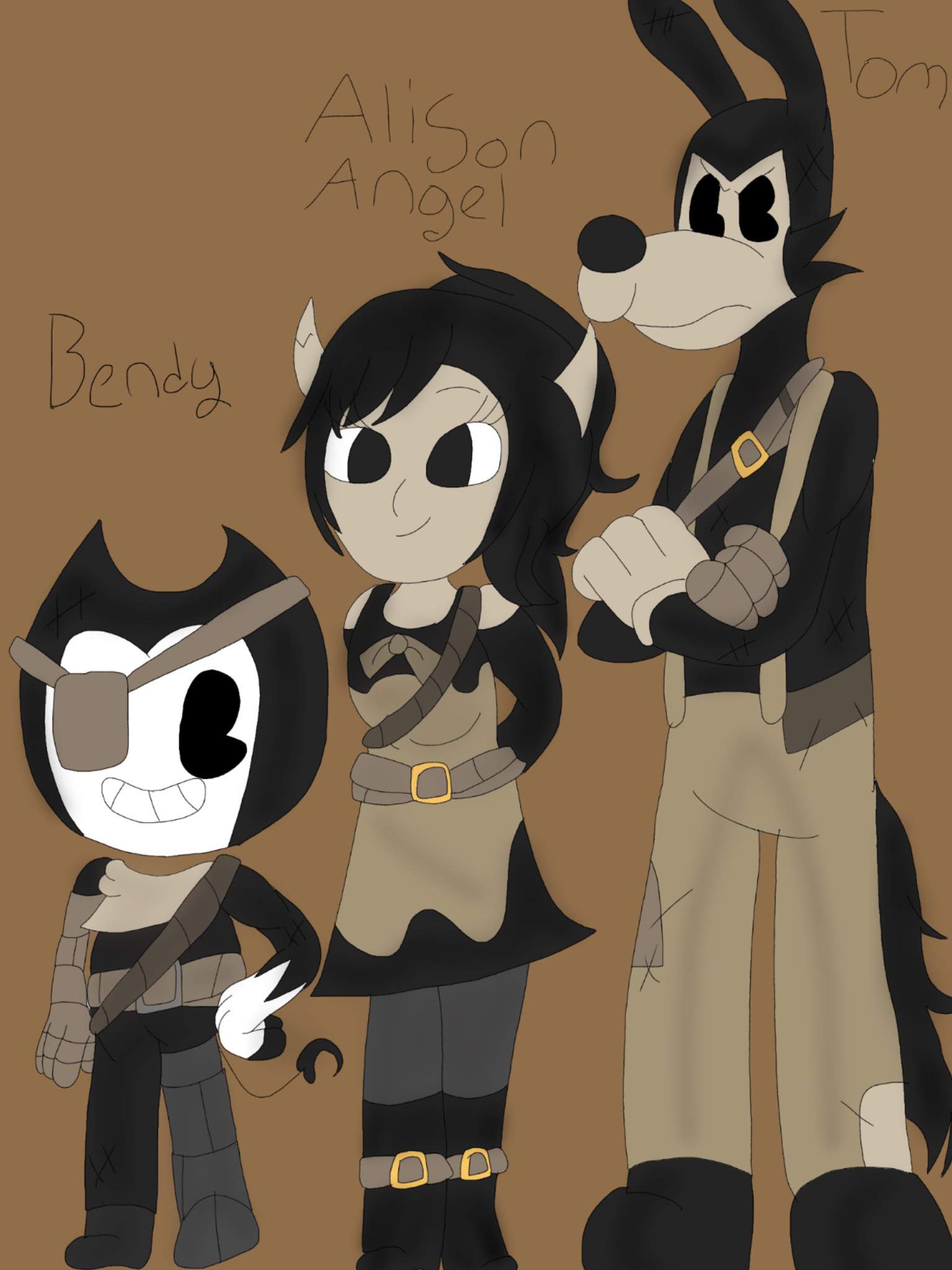 Tom, Alison & Bendy | Bendy & The Ink-Machine Amino