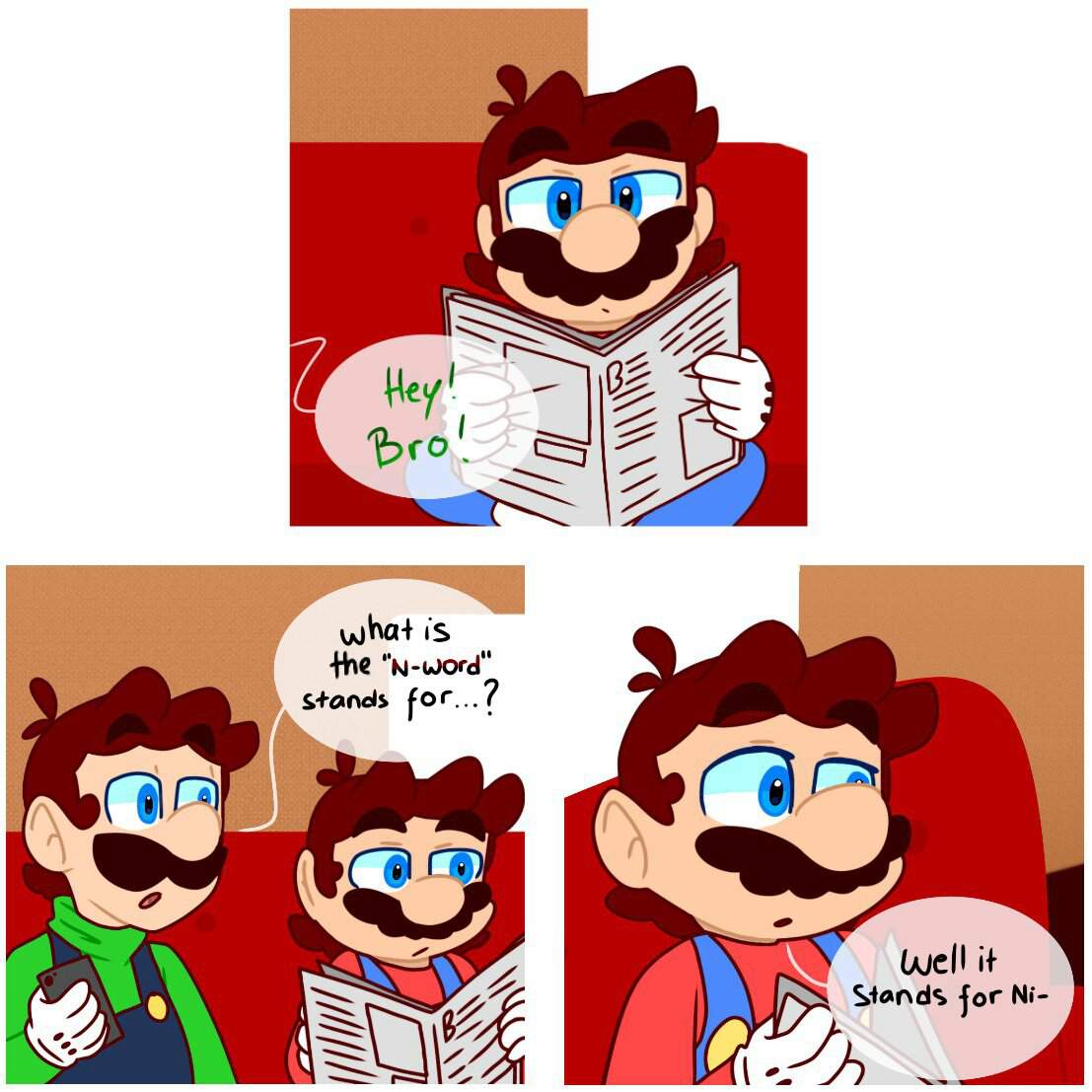 Luigi said the word | Mario Amino