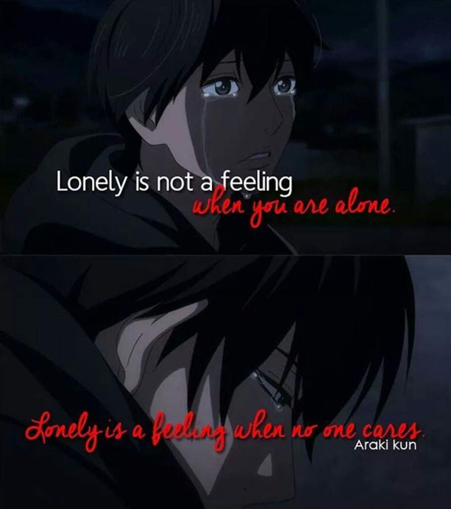 Loneliness Anime Quotes Sad