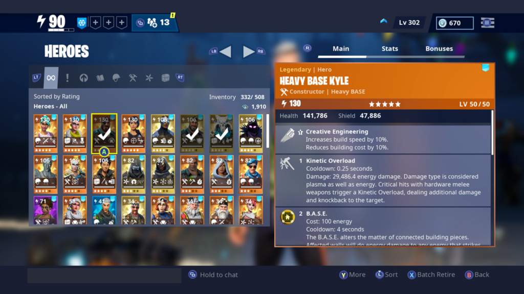 my personal stw inventory - fortnite hardware critical rating
