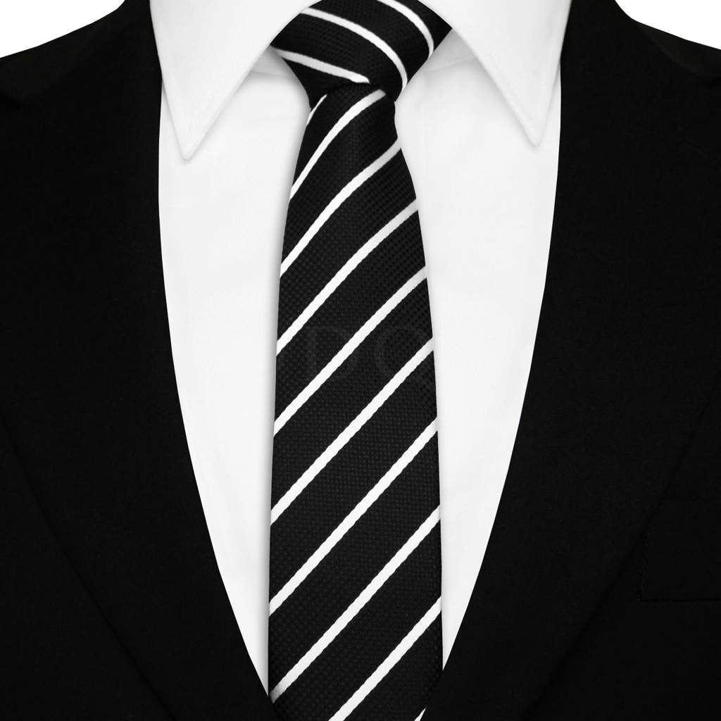 Черно белый галстук