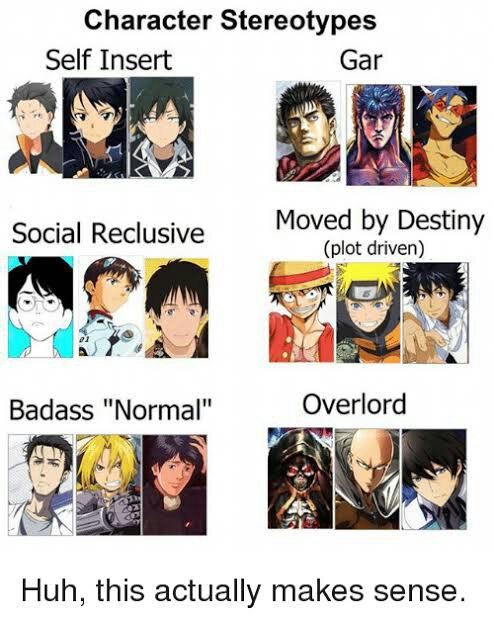 Protagonist Stereotypes. It happens! Deal With It. | Anime Amino