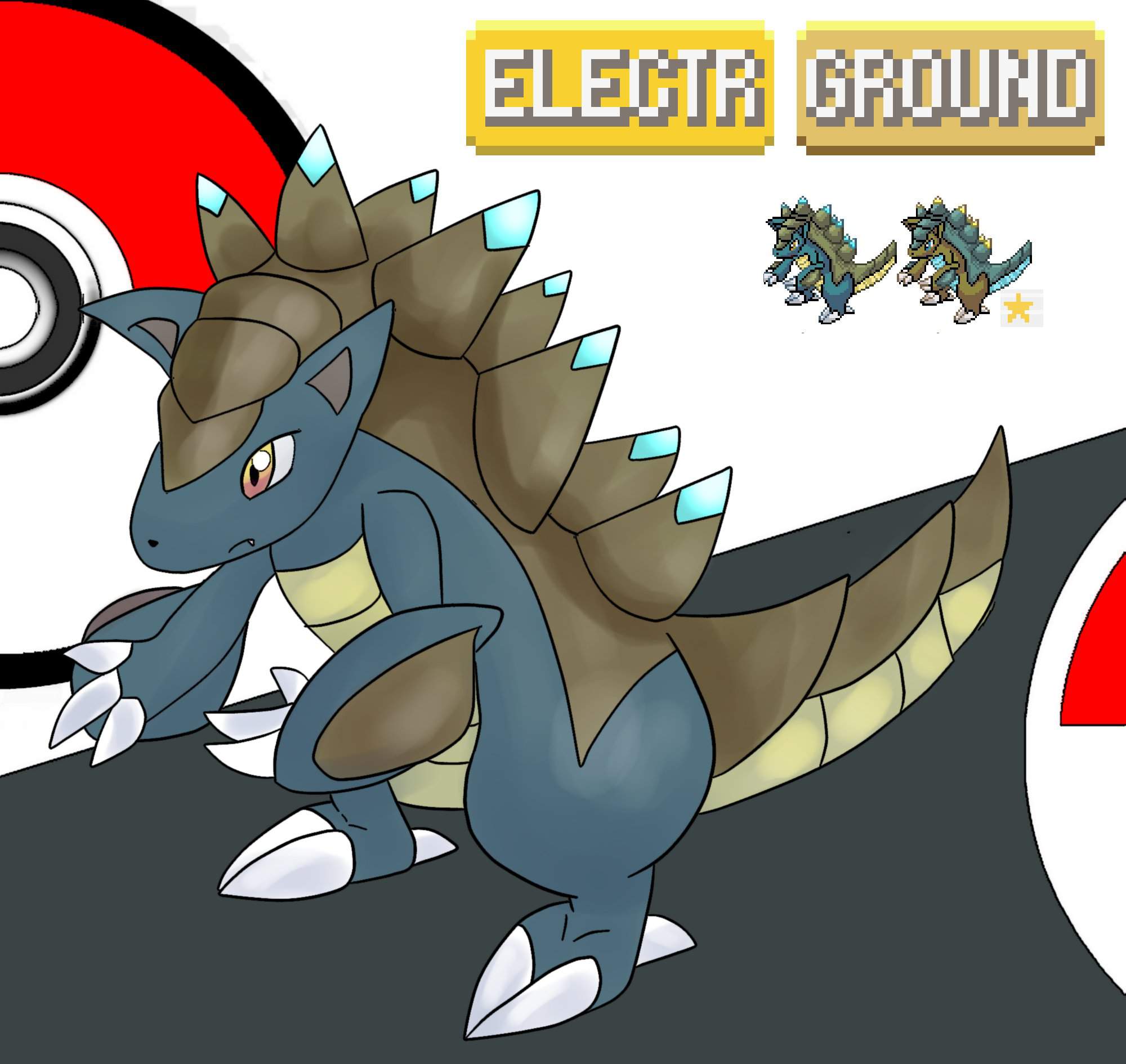 Ground/Electric Dessert Hedhog Fakemon | Pokémon Amino