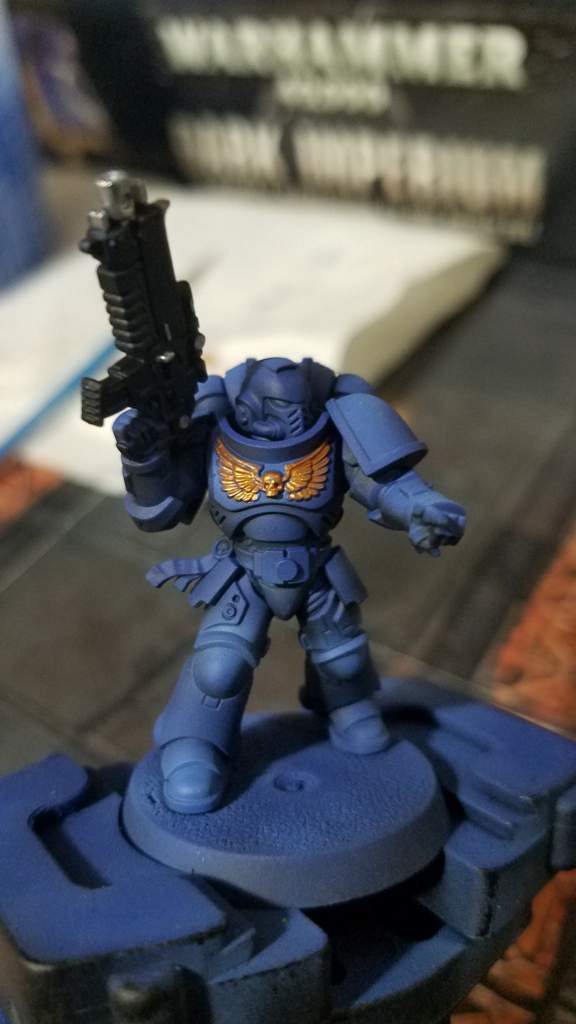 WIP airbrushed primaris ultramarine. | Warhammer 40K Amino