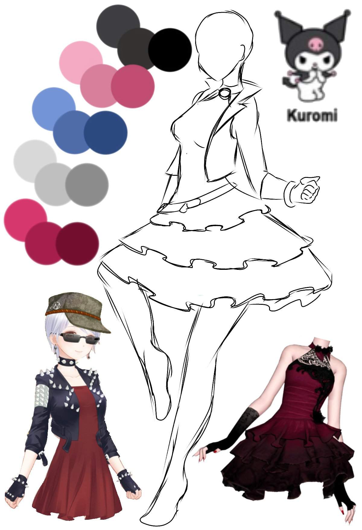 Kuromi OutFit Sketch | Sanrio Amino