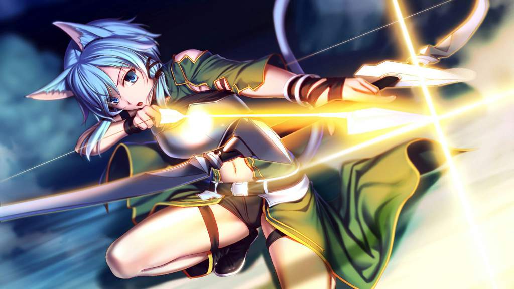 Anime cat girl with sword