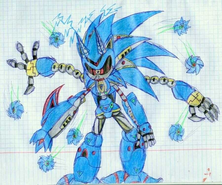 Metal sonic нарисовать