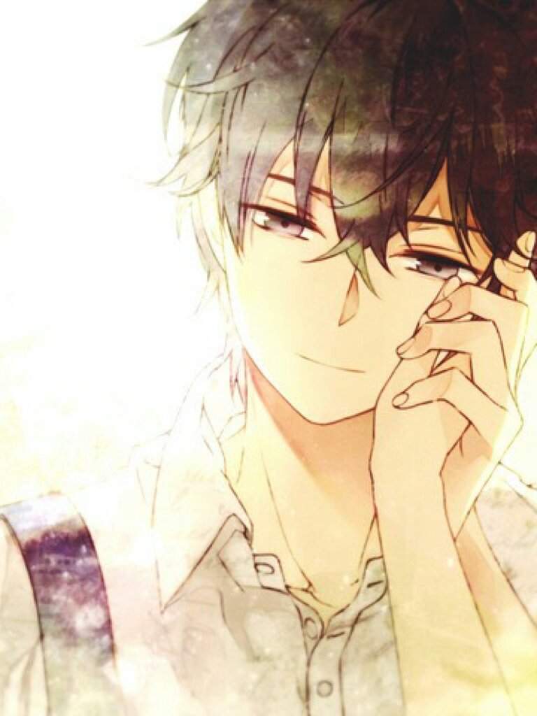 Anime boy brown hair brown eyes