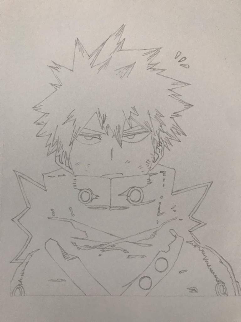 Katsuki Bakugo Ink Drawing From My Hero Academia | Manga Amino