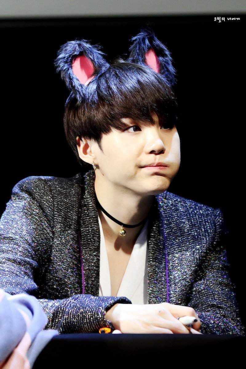 Suga with cat ears | ARMY's Amino