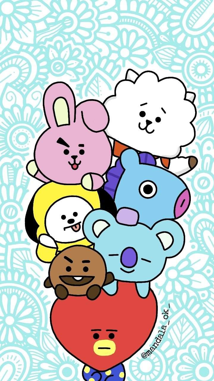 BT21 con mandalas 🖌 | DibujArte Amino