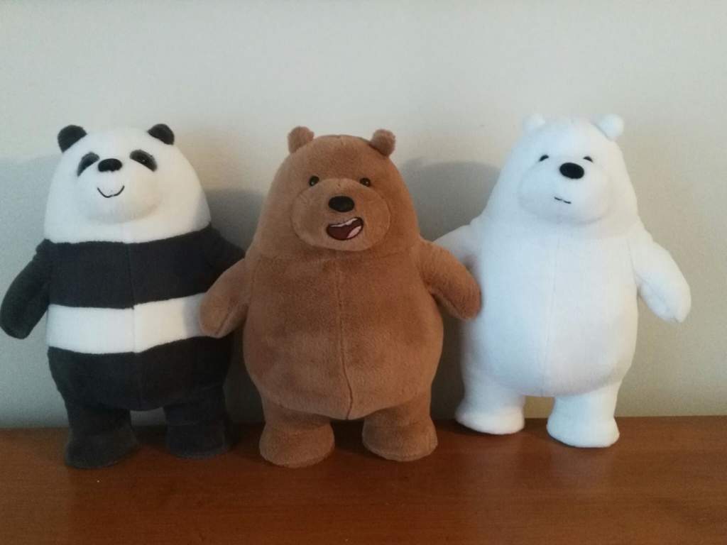 we bare bears plush set