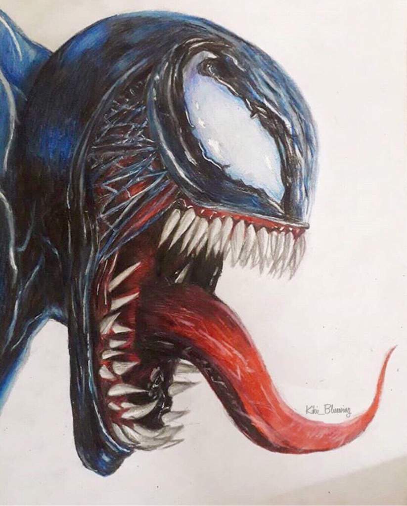 Venom Color Pencil Drawing - bestpencildrawing