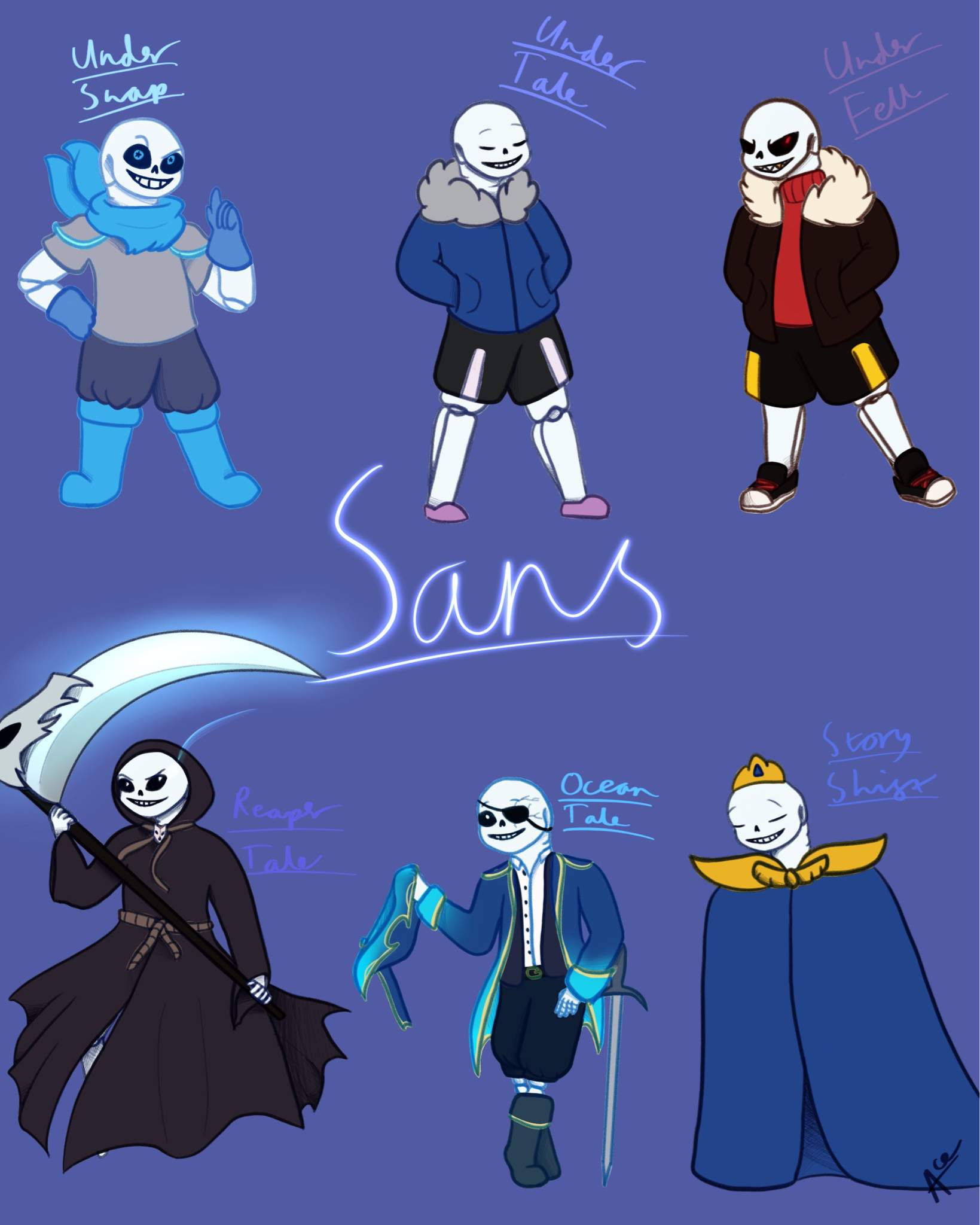 Multiverse Doodles: Sans | Undertale Amino