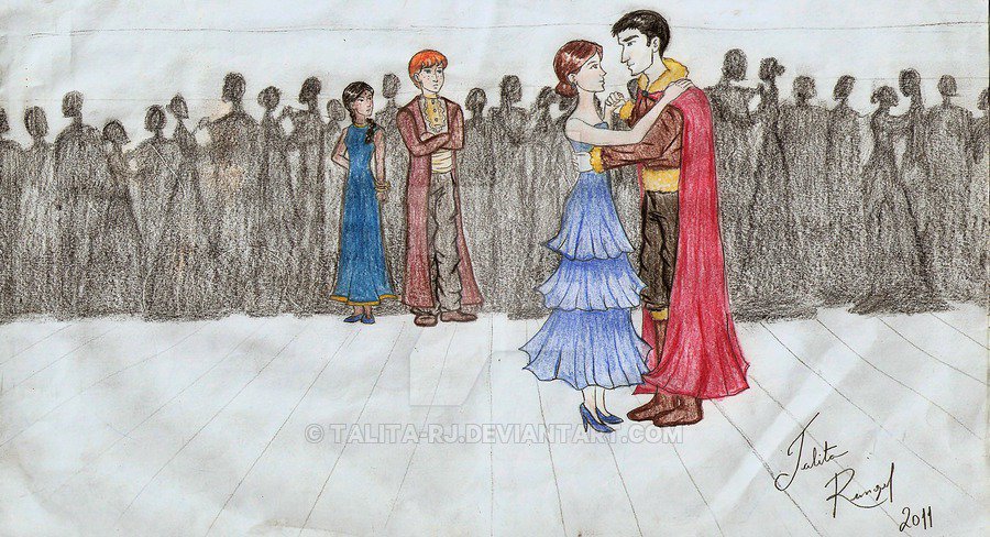 Hermione at the Yule Ball Art | Harry Potter Amino