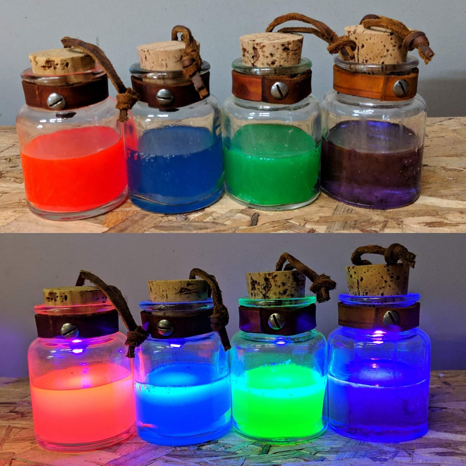 Glowing potion bottles | Props & Replicas Amino