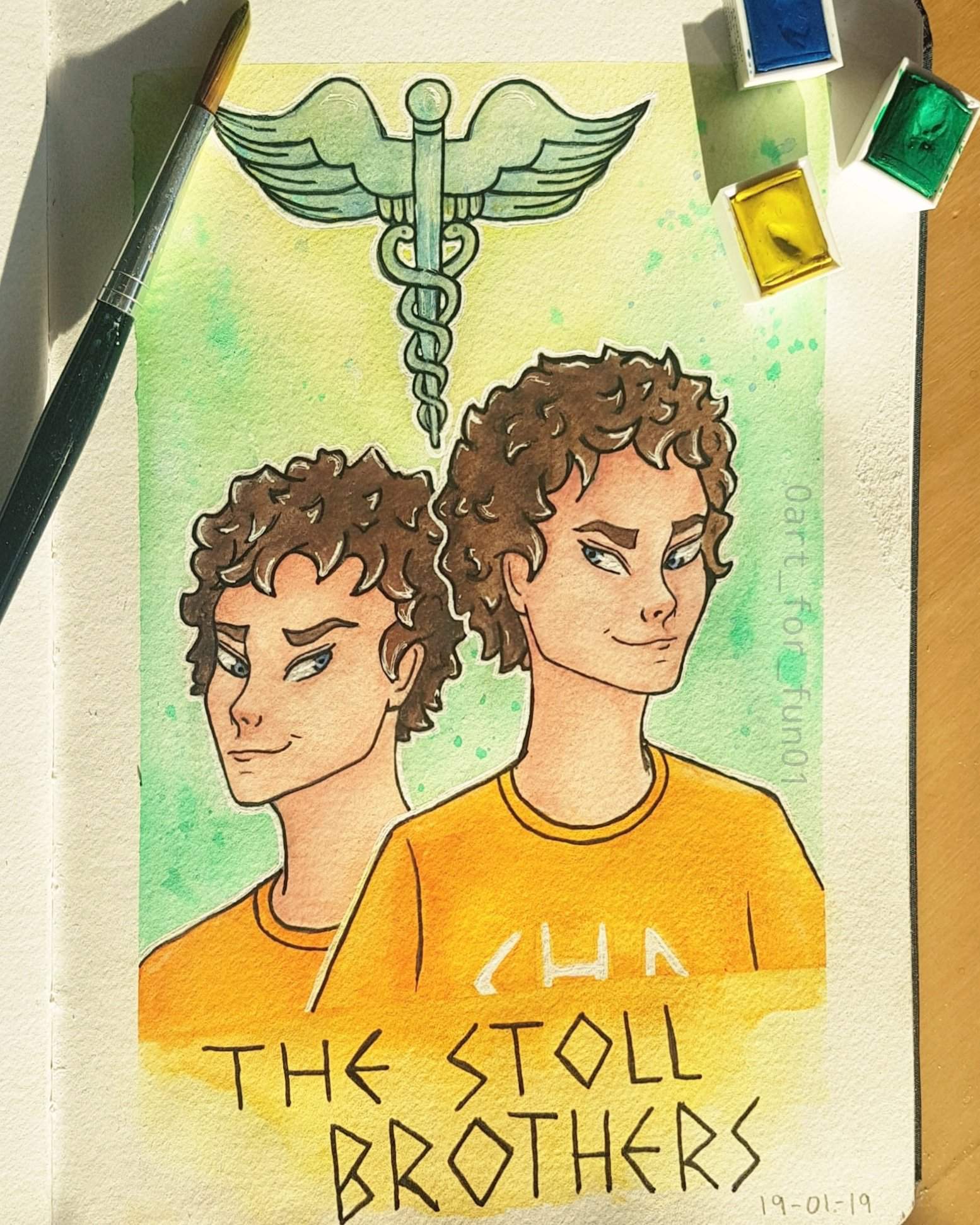 Travis & Connor Stoll watercolor painting | Art Amino