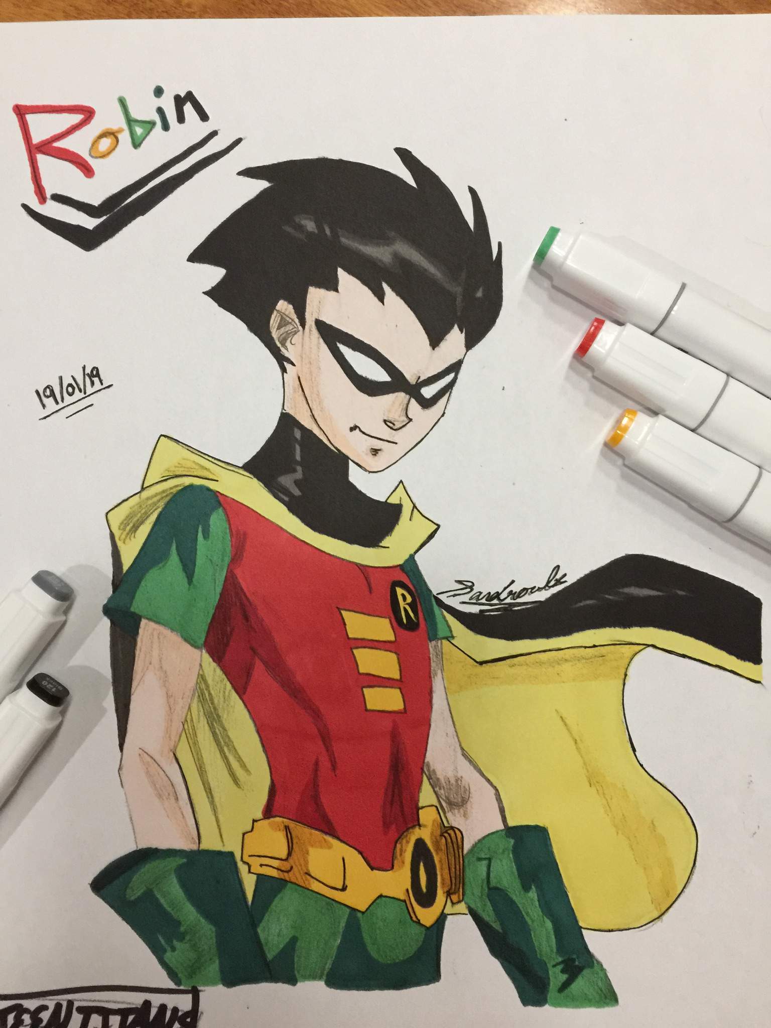 How To Draw Robin From Teen Titans Go Art For Kids Hu - vrogue.co