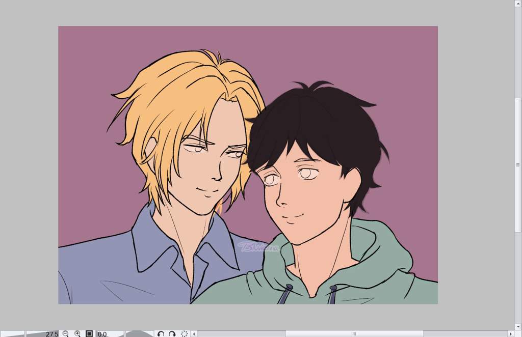 Ash and Eiji | Digital Fanart | Anime Amino