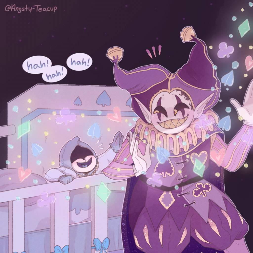 Lil lancer and Jevil Deltarune. Amino