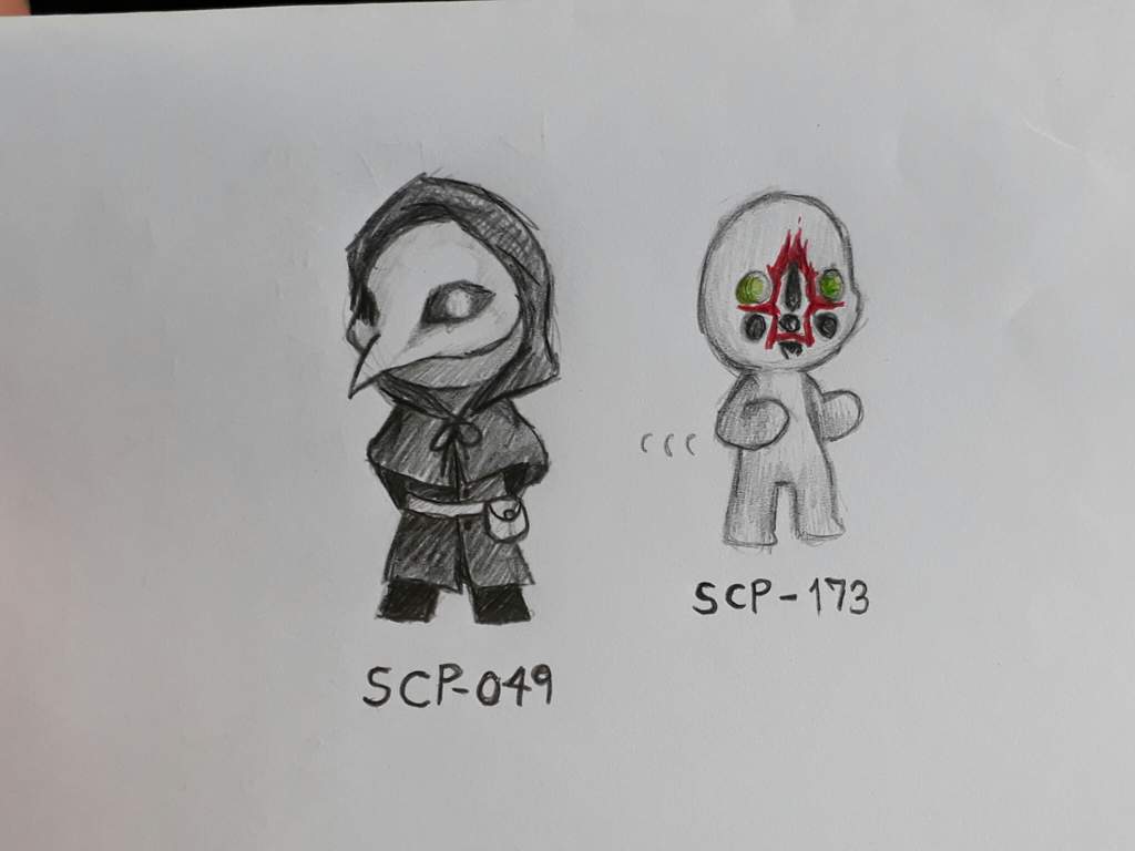 Scp 049 With Scp 173 Chibi Style Scp Foundation Amino