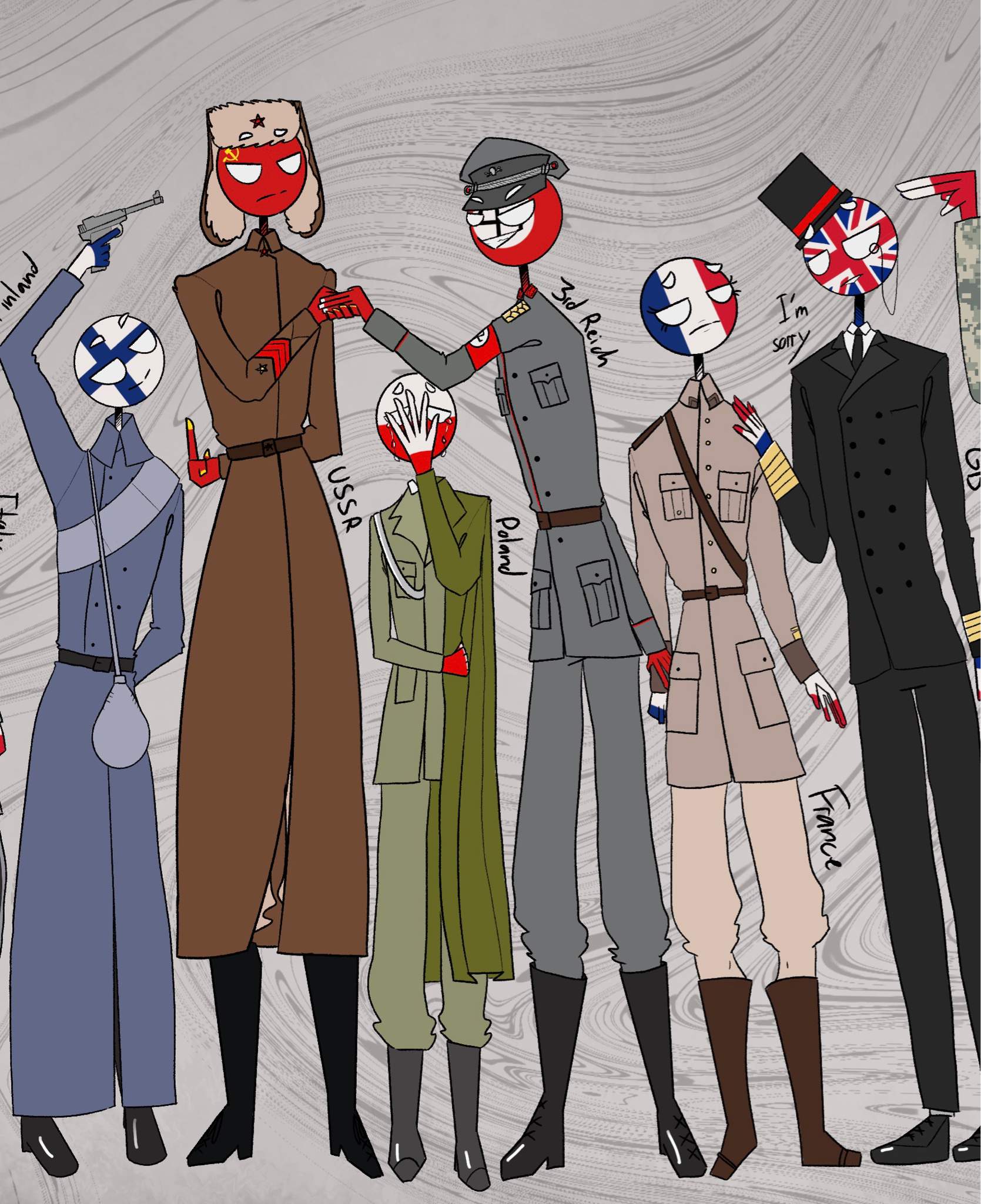 WW2 lineup | Countryhumans [deutsch] Amino