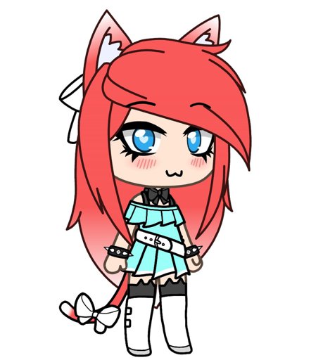 Chibi of an oc i made in gacha life, with new clothes ! Her name is ...