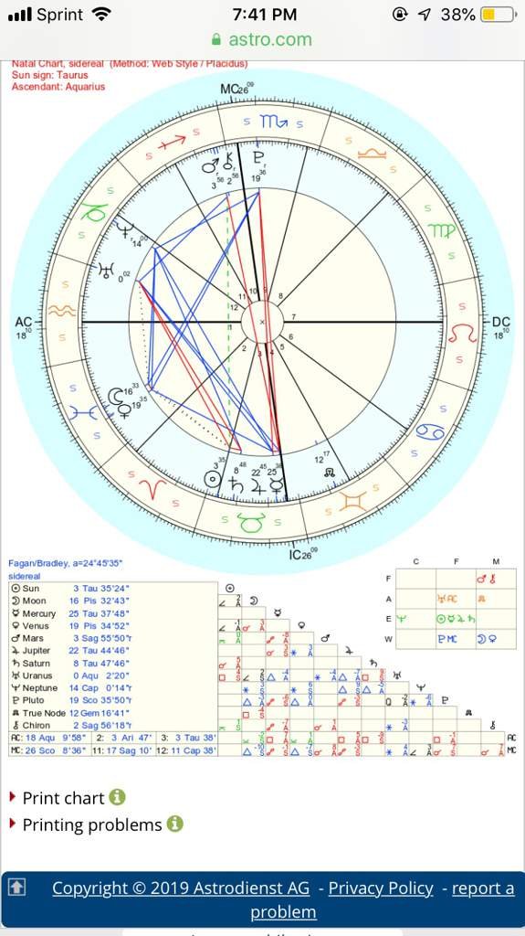 My solar return chart analysis for 2019 zodiac amino