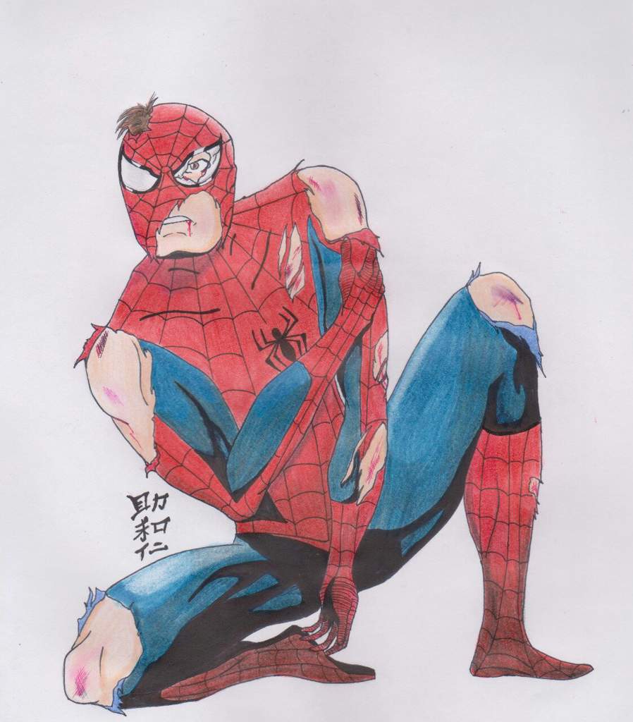 Dibujo Spiderman herido ? | •MARVELESA• Amino